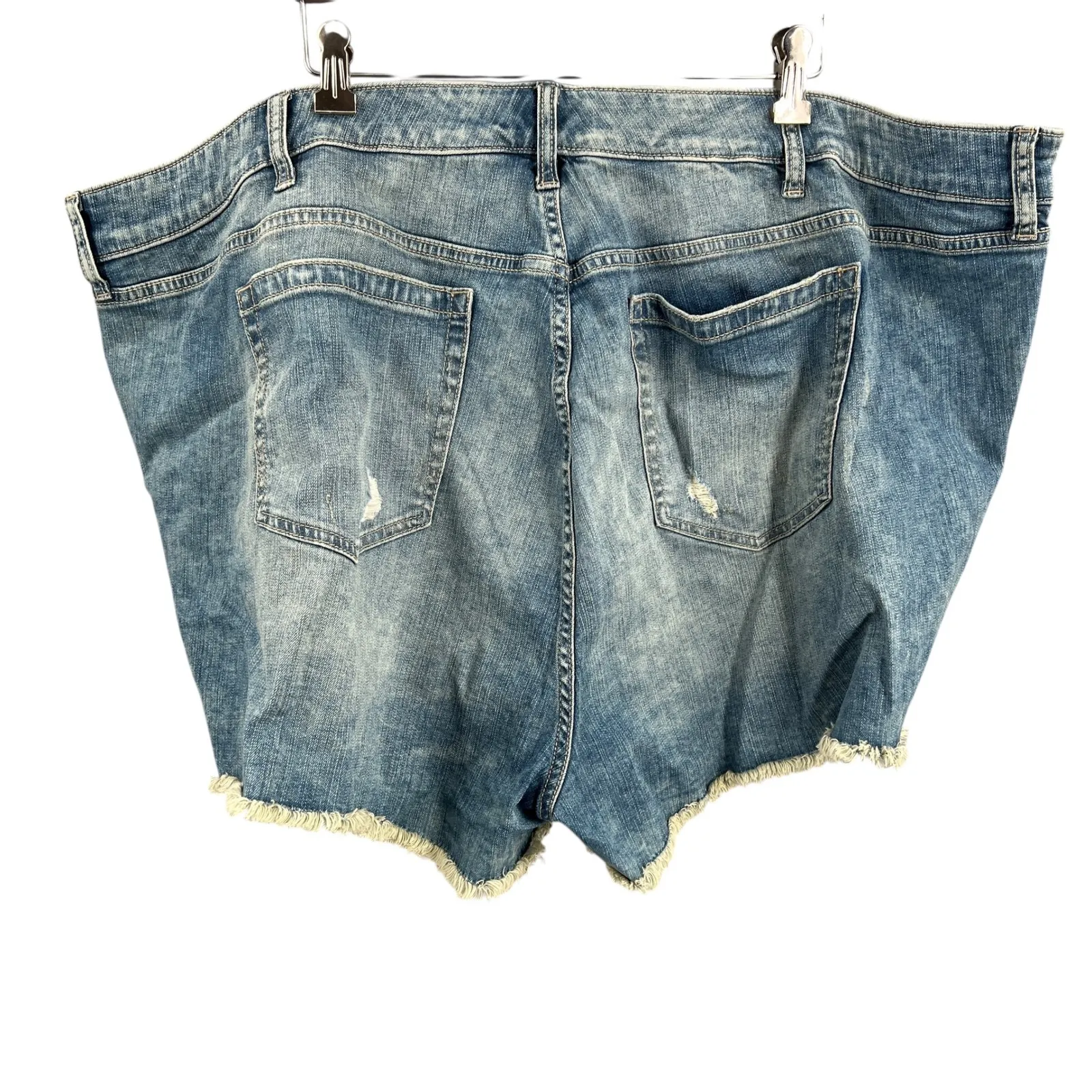 Torrid Cut-Off Denim Shorts Distressed Raw Hem High Rise Womens Plus Size 28 - Image 2