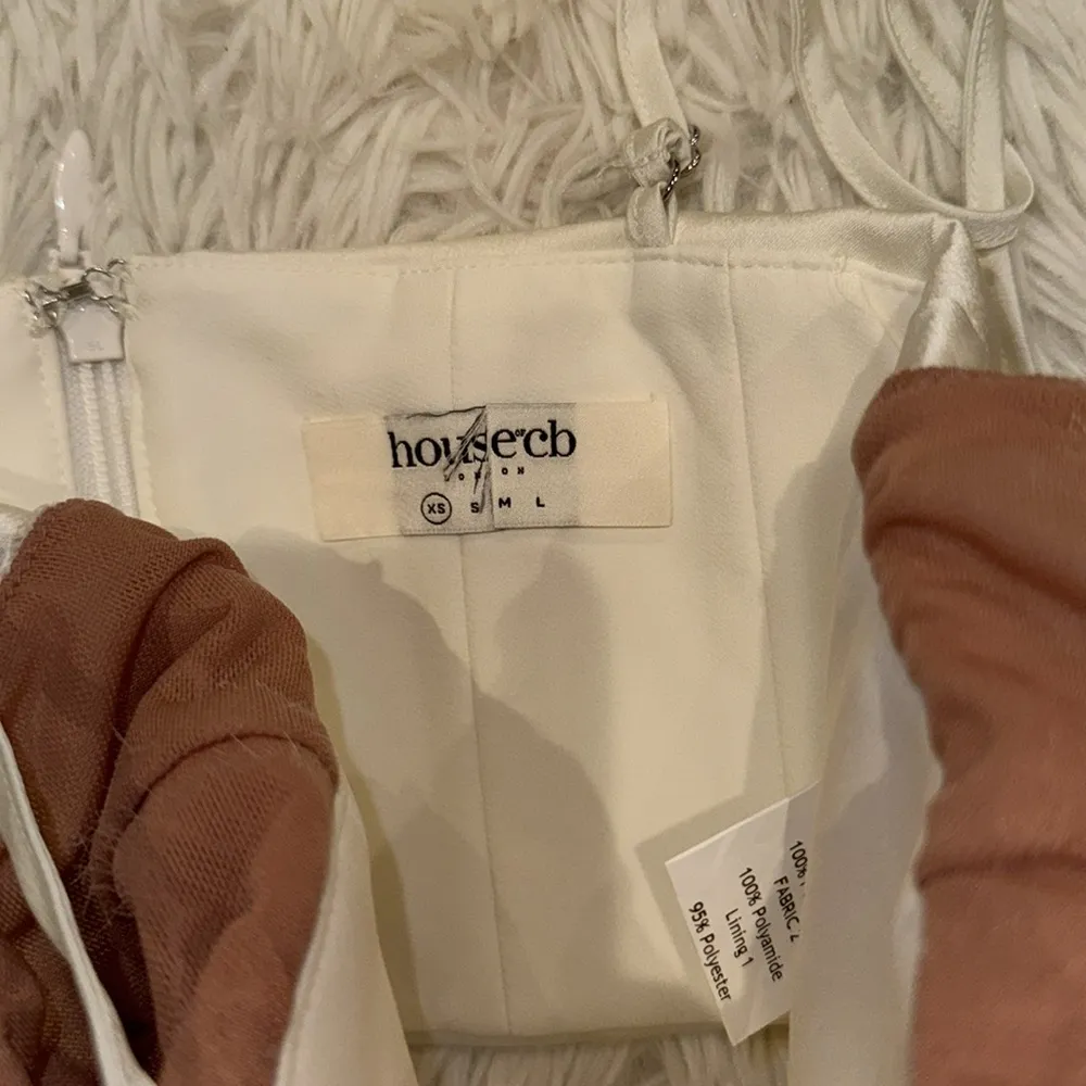 NWOT HOUSE OF CB Emilee Ivory Satin and Lace Corset Sz XS - Image 6