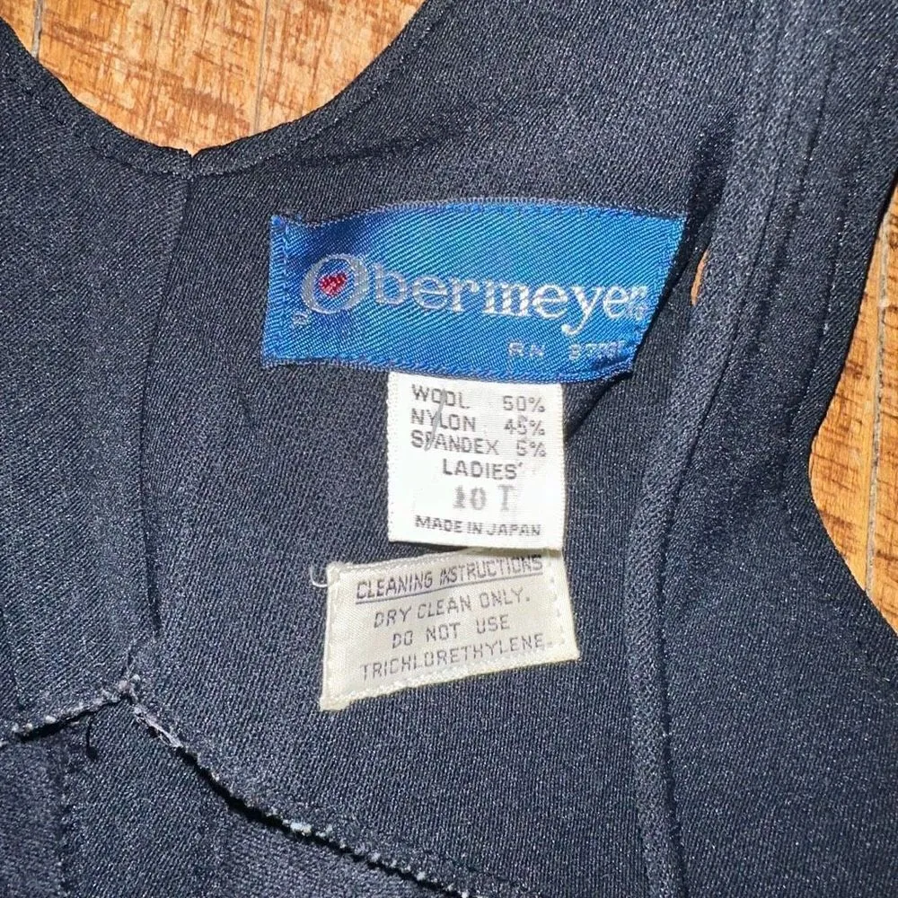 Obermeyer vintage black 10L stirrrup ski gorpcore wool overalls - Image 2