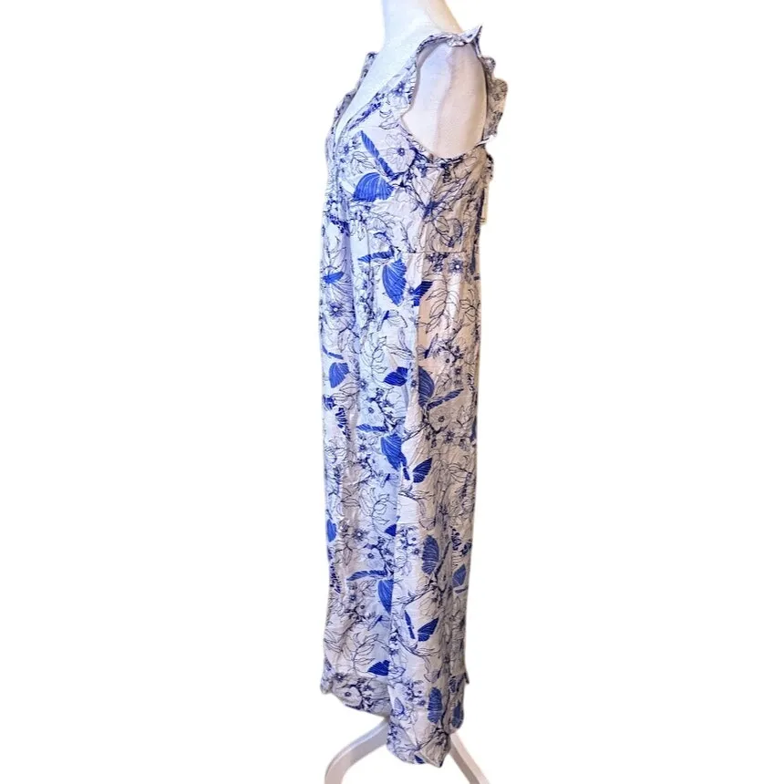 Stitchdrop Cobalt Blue Floral Maxi Dress - Image 4