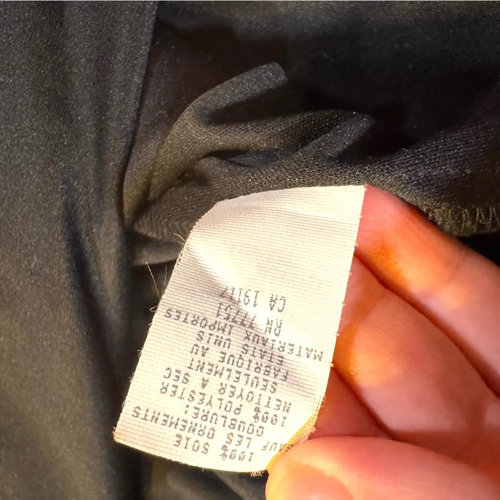 Vintage Betsey Johnson New York Black Silk Slip Skirt A-Line Size 6 - Image 6