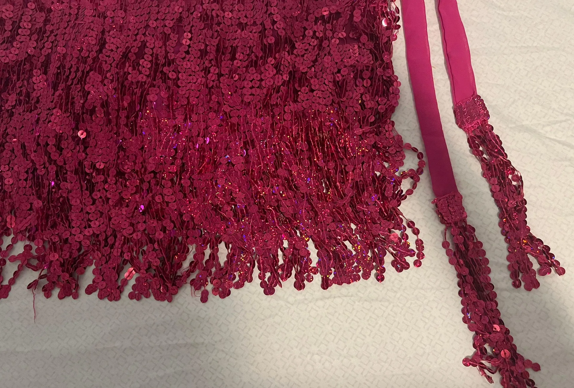 two-piece sparkly sequin tassel set - Image 7