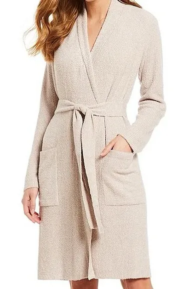 Barefoot Dreams CozyChic Lite Ribbed Robe Pink Size L/XL - Image 1