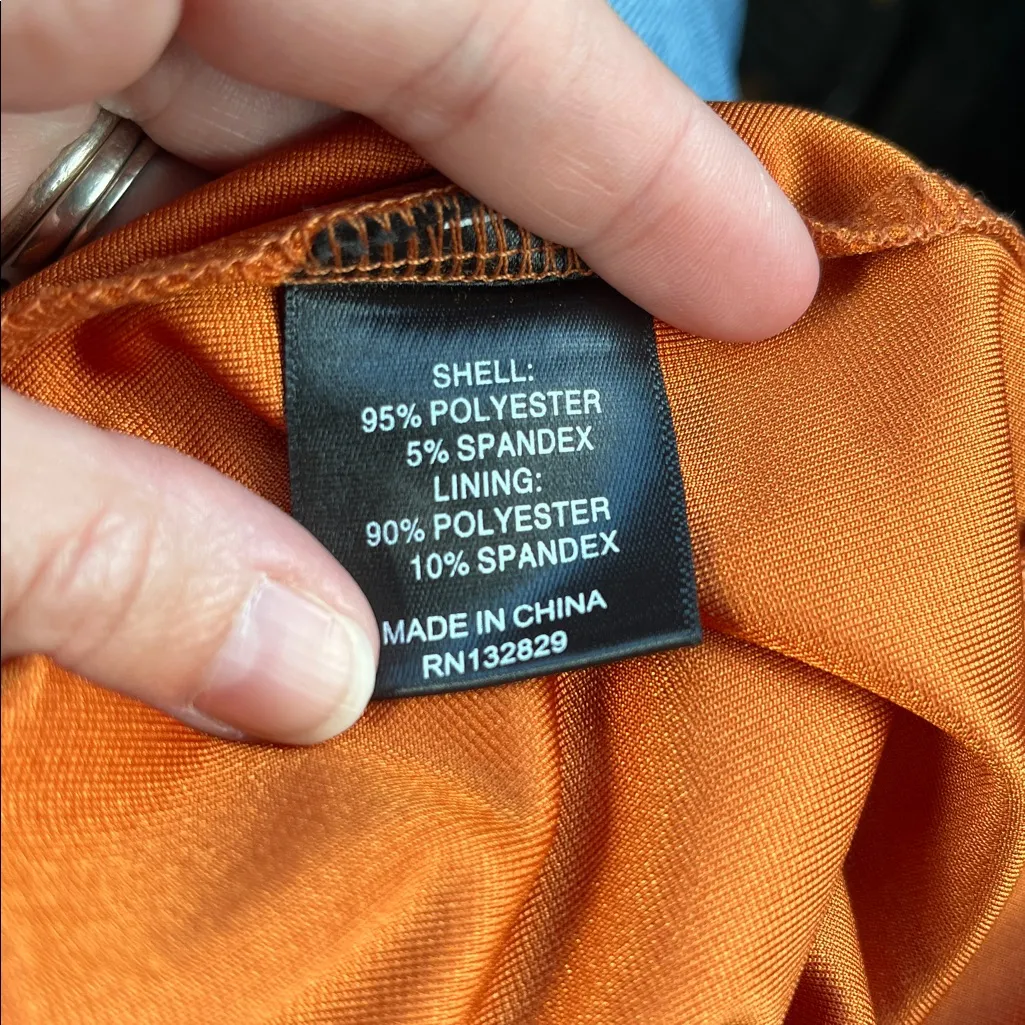 Dundas x REVOLVE Ashleigh Chain Neck Cut Out Stretchy Mini Dress Rust Orange L Size L - Image 8