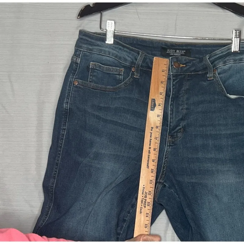 Judy blue size 18 W cropped jeans high-rise zip-fly stretchy comfort travel - Image 5