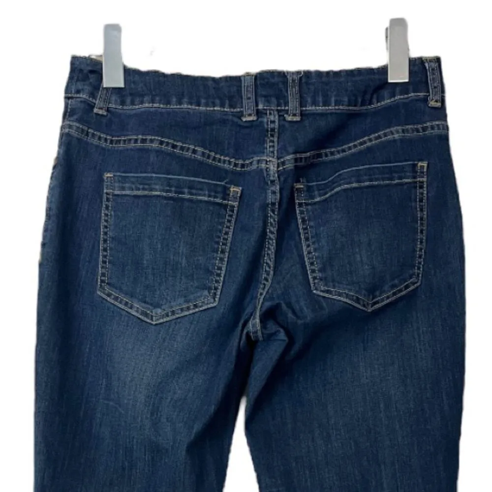 Chico’s Jeans Platinum Dark Wash Slim Boot Cut Mid Rise Size 0 Women's 4 - Image 4