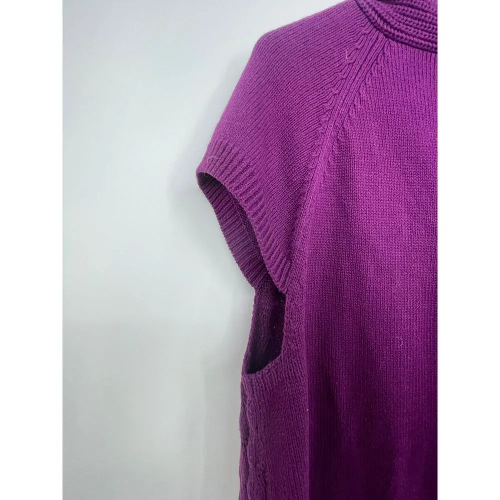 Izod‎ size M Vibrant Purple Cable Knit Sweater - Image 4