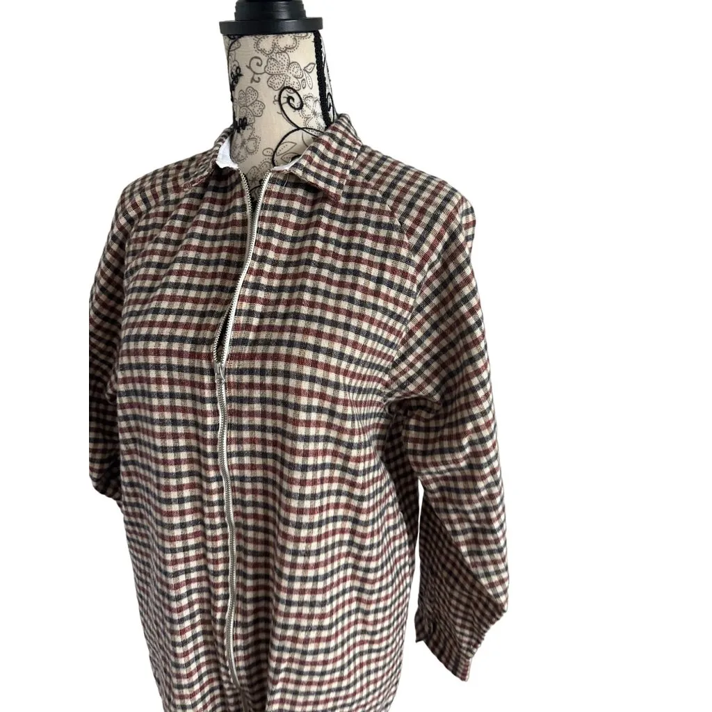 WOOLRICH Women's Light Weight Plaid Shirt Jacket Size Medium - Image 5