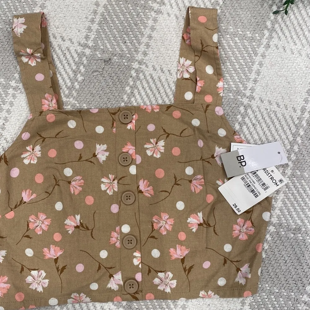 NET Floral BP Crop Top - Image 2