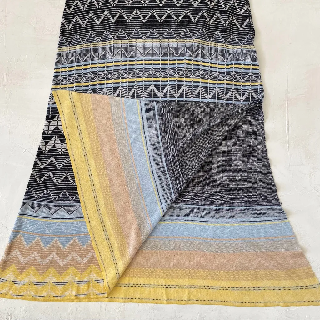 Ted Baker  Navy Jacquard Knit Polo Patterned Dress Womens Maxi Size 2 - Image 7