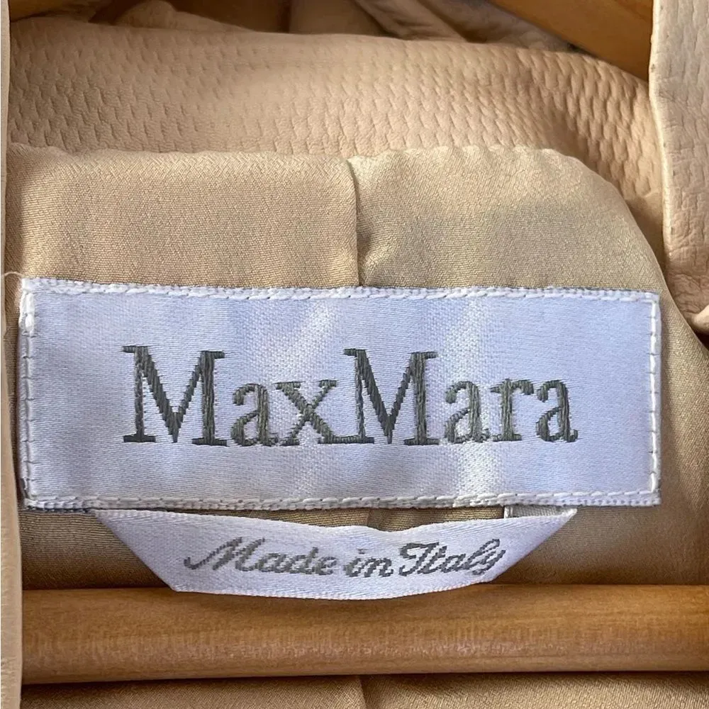 MaxMara leather jacket ruffle collar size 4 - Image 5