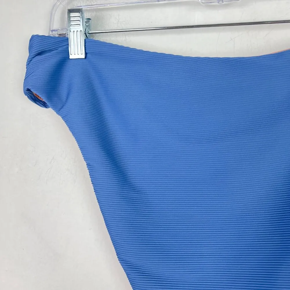 NWT J. Crew Ribbed High-Rise Cheeky Bikini Bottom Blue Size XXL NEW - Image 9