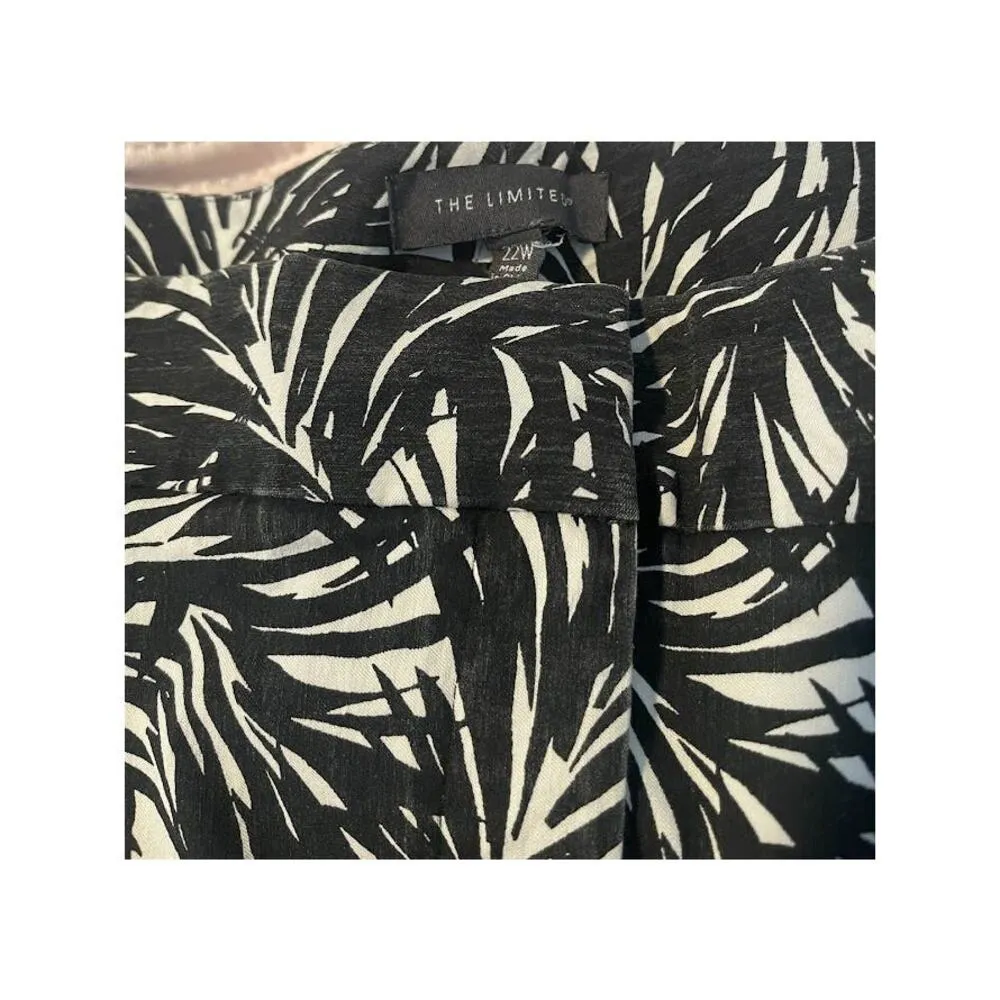 The Limited Urban Jungle Black & White Print Ankle Pant Plus Size 22W - Image 4