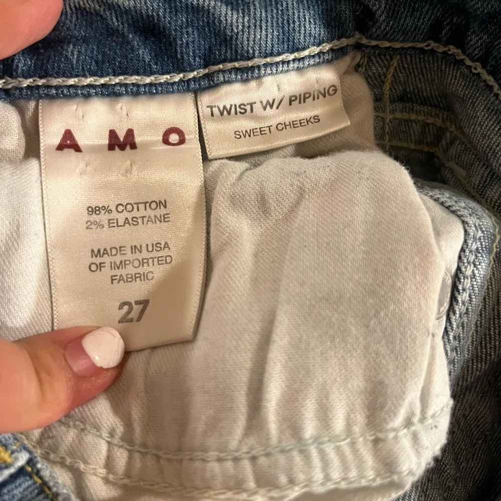AMO Twist with Piping jeans color sweet cheeks size Blue Size 27 - Image 9