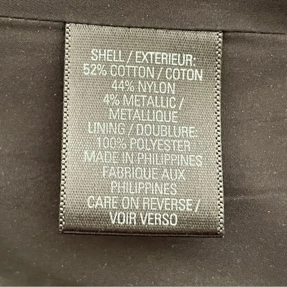 Tahari Black Gothic Button Down Shoulder Pads Lined Office Blazer Jacket Sz 4 - Image 7