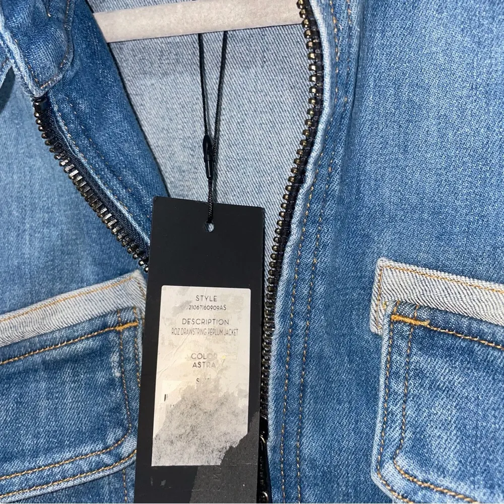 Veronica Beard Roz Drawstring Peplum Jacket in Astra Medium NWT - Image 6