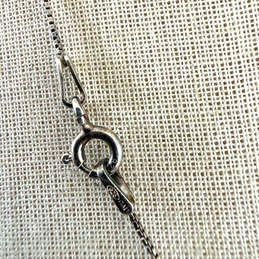 Sterling Silver “M” Initial Pendant Necklace - Image 5