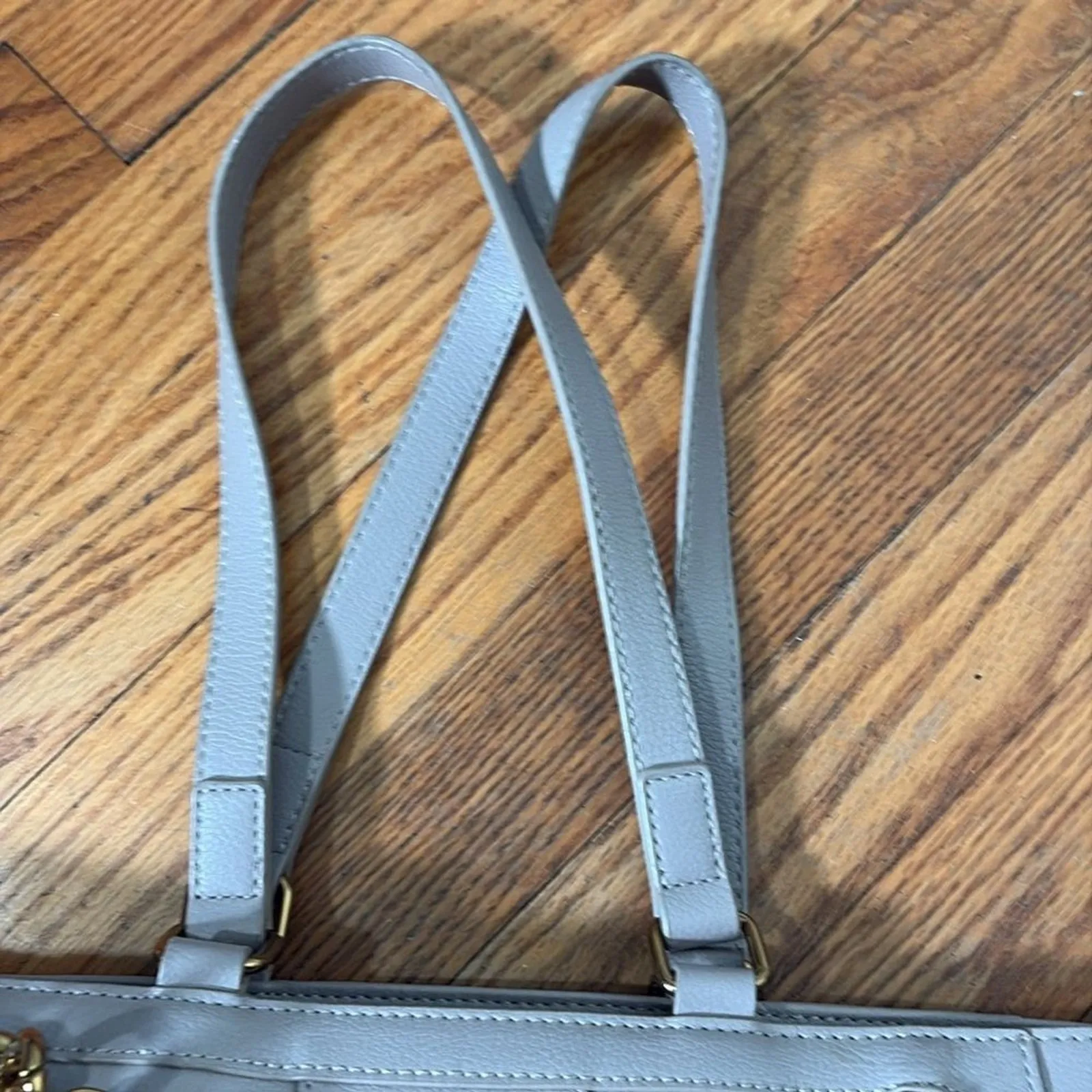 LOVE MOSCHINO Chain Shopper‎ Tote Bag Purse Taupe Light Grey - Image 5