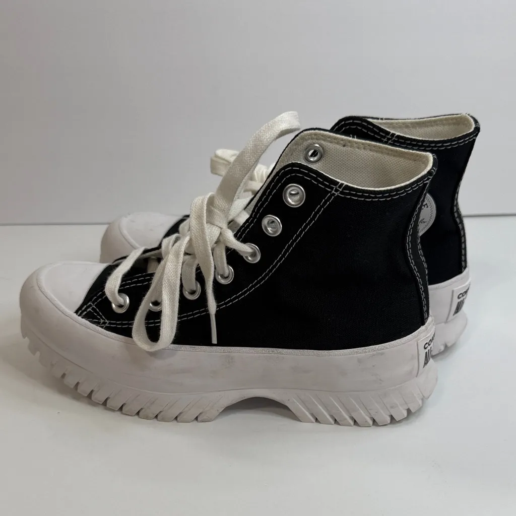 Converse Black and White High-Top Sneakers - Image 3