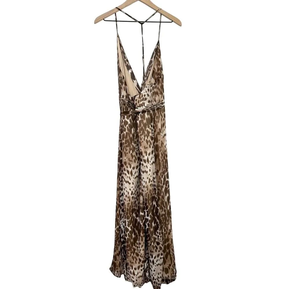 Majorelle Sri Lanka Cleopatra Dress Wrap Maxi Dress XL Animal Cheetah - Image 3