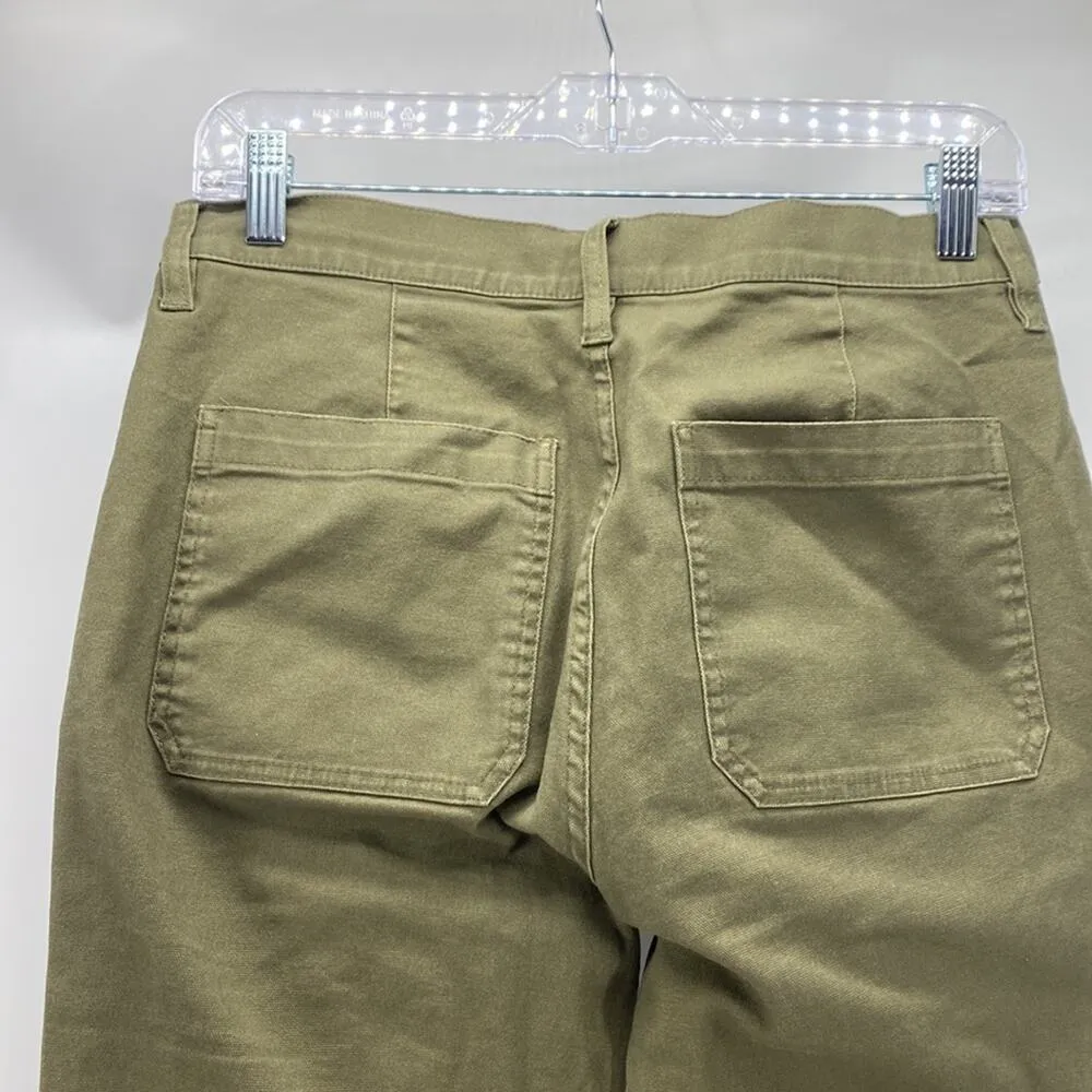 J. Crew Chino Olive Green high waisted ankle length business casual career ware Size 27 - Image 6