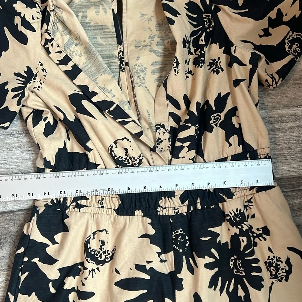 Anthropologie The Somerset Jumpsuit Black Ecru Fan Favorite Slimming SMALL #138 - Image 3