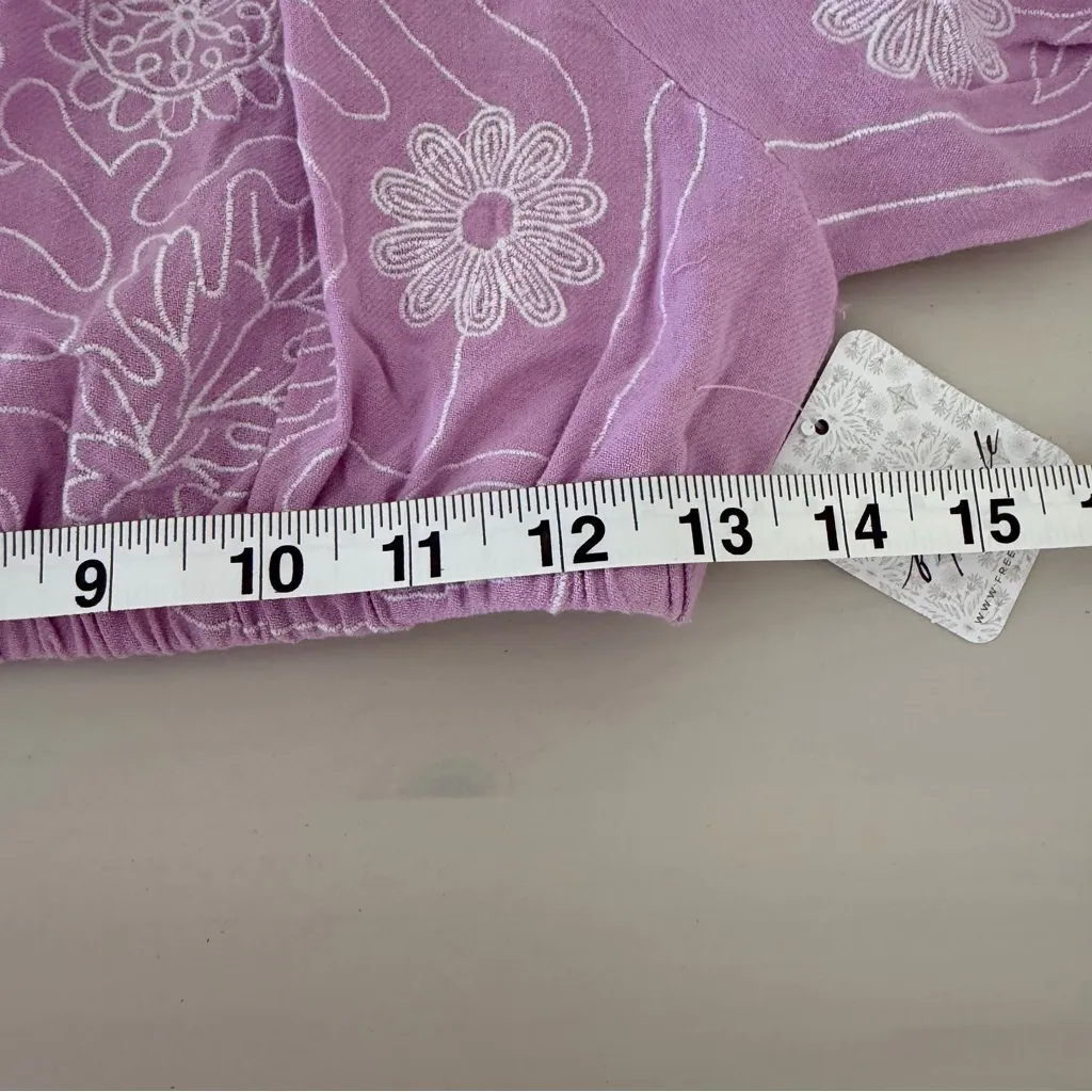 Free People lotus crop top and skirt set in orchid Size S NWT - Image 10