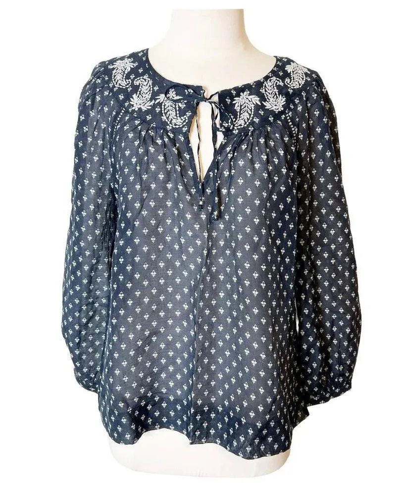 NWT Point Sur J. Crew embroidered peasant top sz S boho - Image 4