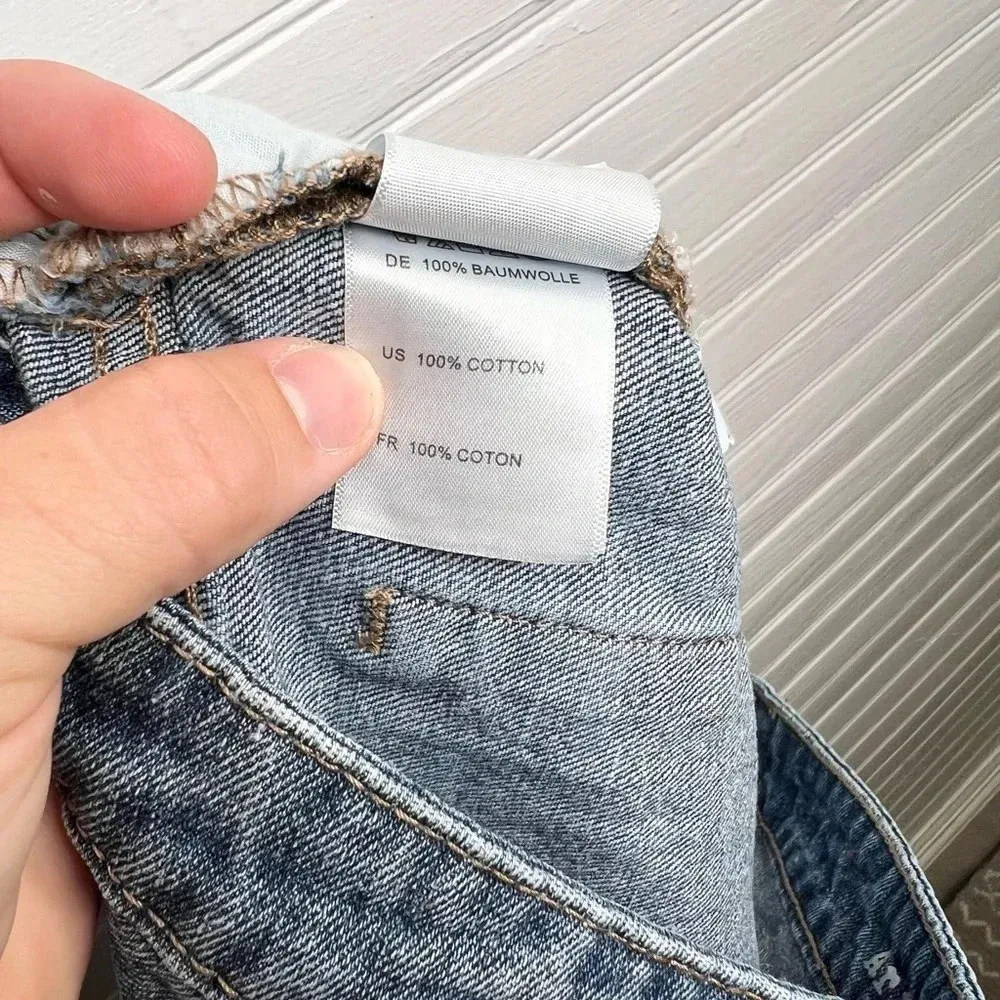 Articles of Society Distressed Jean Shorts Size 28 Blue Raw Hem High Rise - Image 11