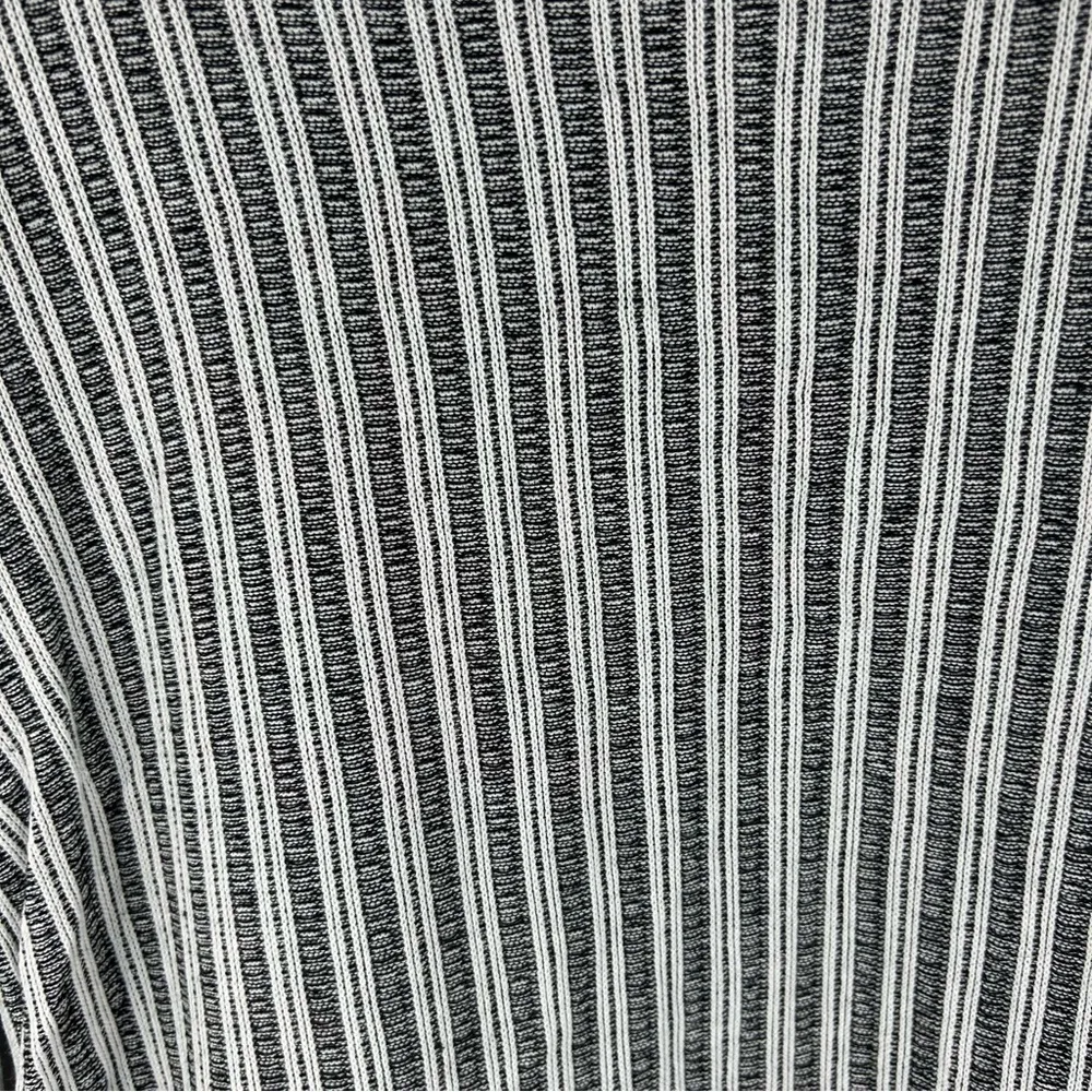 Women's Striped Long Sleeve Top Black and white Size S - Image 4