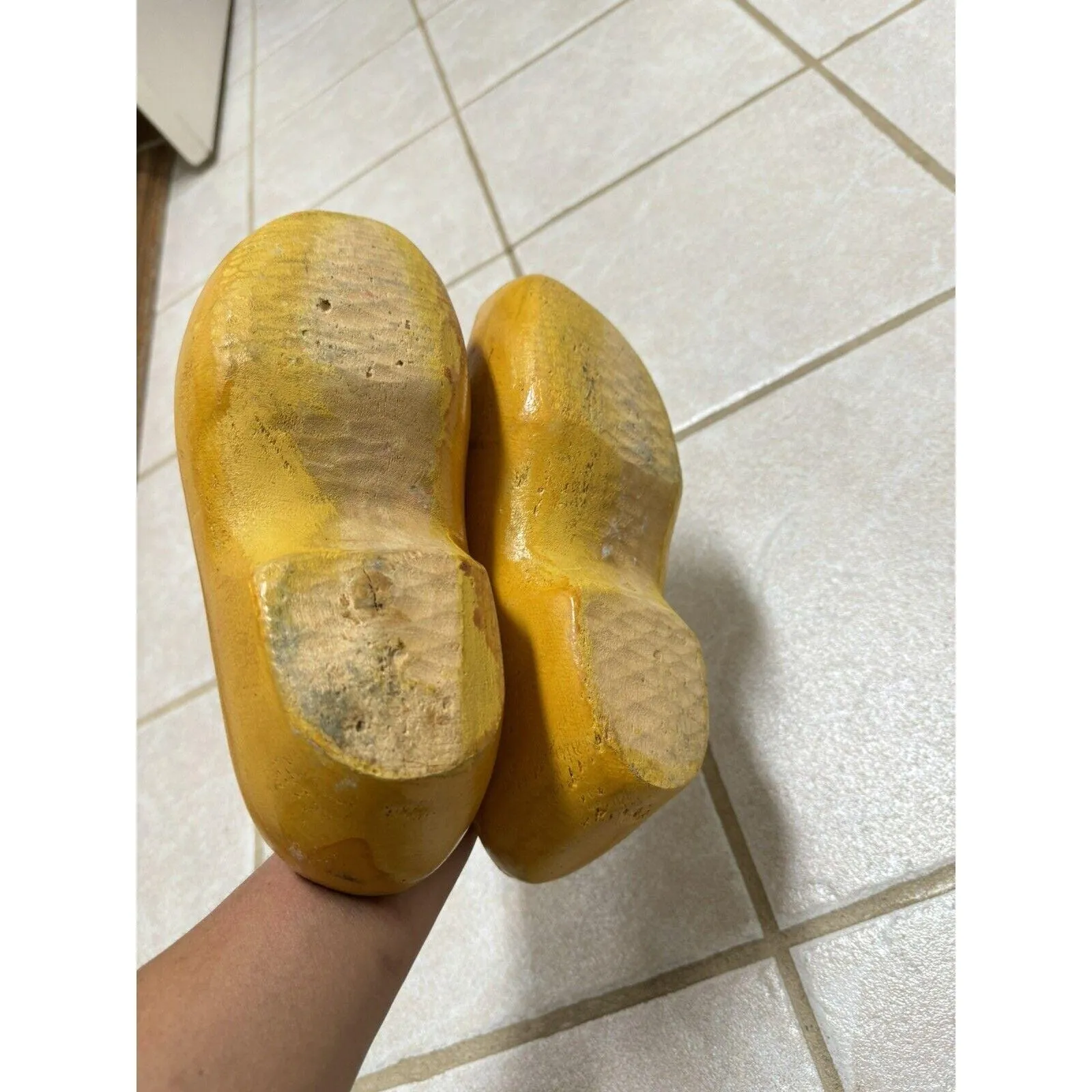 VINTAGE~WOOD~DUTCH‎ CLOGS~TRADITIONAL SHOES~COLORFUL~HOLLAND Size 5 - Image 4