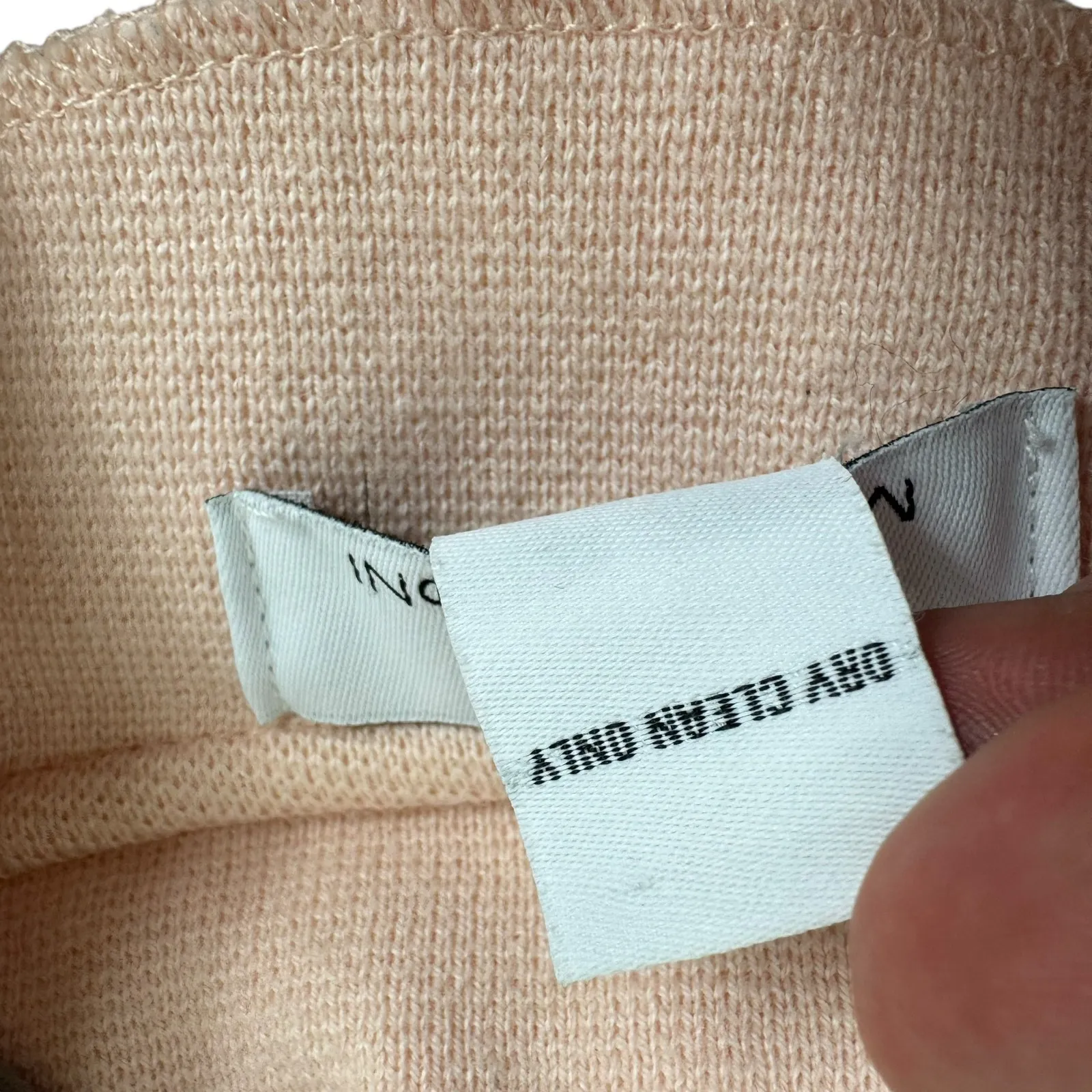 Magaschoni Pink Cotton Wool Collared Knit Open Sweater Blazer Pockets Size M - Image 5