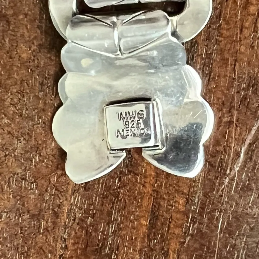 Floral MWS .925 Mexico silver bracelet - Image 3