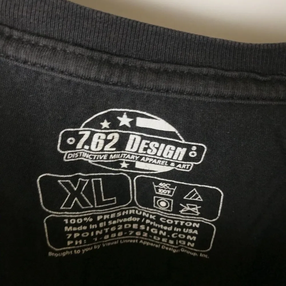 2006 Vintage Support Our Troops T Shirt Y2K Black XL Extra Large Graphic Tee - Image 4