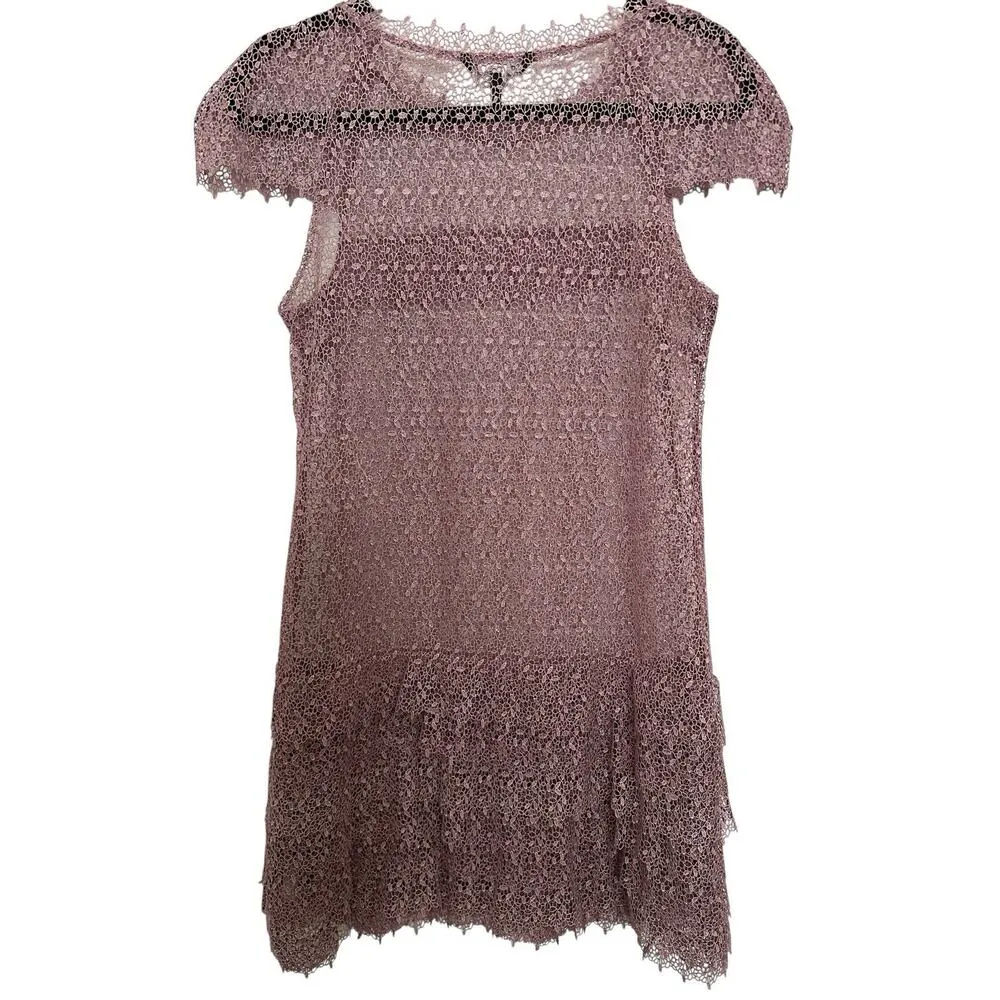 Marissa Webb Austin Lace Dress Size M Color pinkish lilac Purple Size M - Image 3