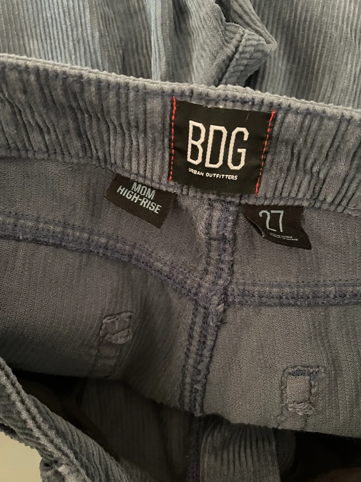 Urban Outfitters BDG Blue Corduroy Mom Jeans - Image 3