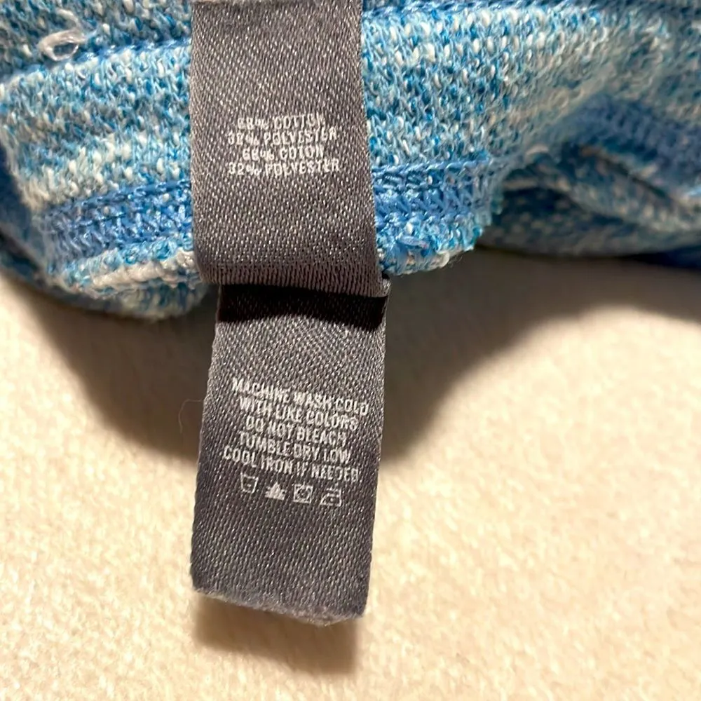 Aerie- Heather Blue Boho Cotton Shorts with Drawstring & Stripes- Size Medium - Image 9