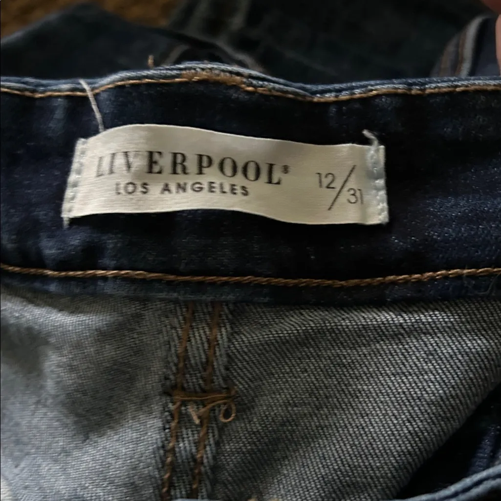 Liverpool Los Angeles Womens Gia Glider Skinny‎ Med/Dark Wash Jeans Size 12/31 - Image 7