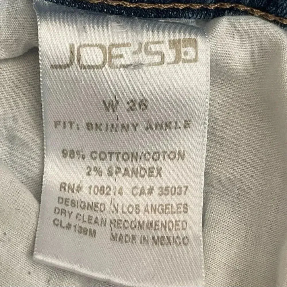 Joe’s Averil Skinny Ankle Cotton Blend Blue Womens Jeans SZ 26 - Image 6