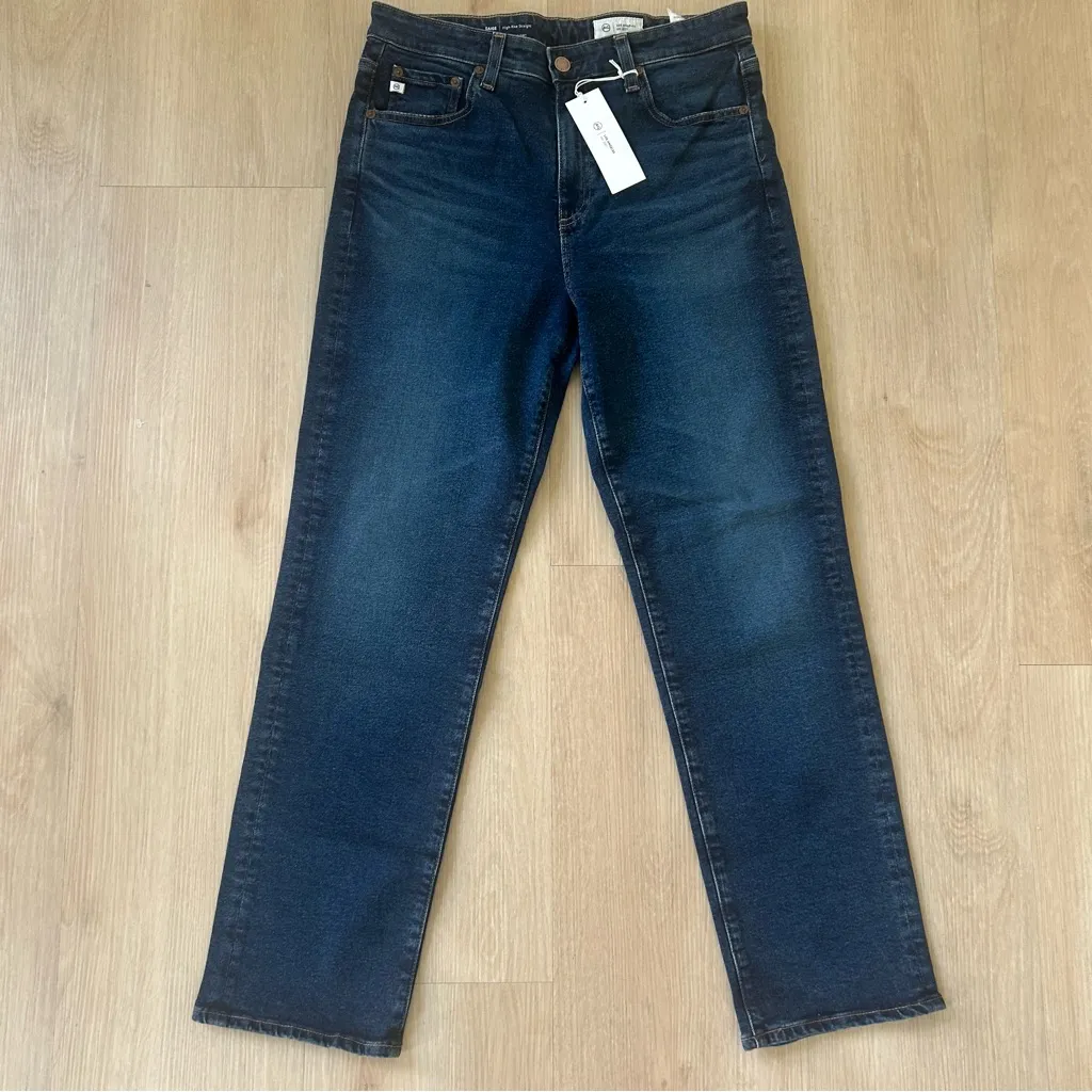 Ag Adriano Goldschmied Saige High-Rise Straight Leg Jeans - Image 3