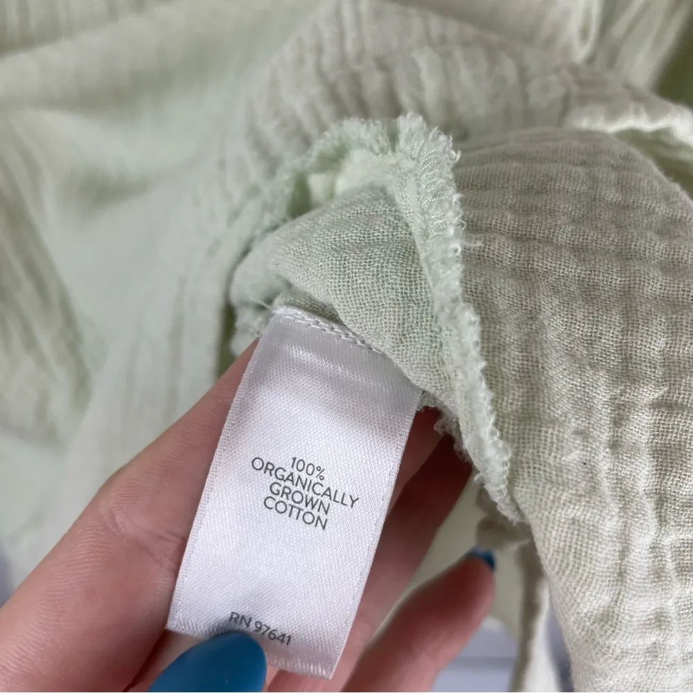 J. Jill Pure Jill Gauzey Orangic Cotton Tunic Top Sz Medium Boho Lagenlook - Image 7