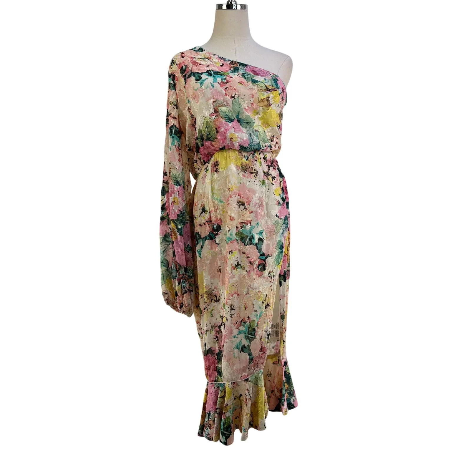 Hemant & Nandita Teien Midi Dress Floral Printed - Image 2