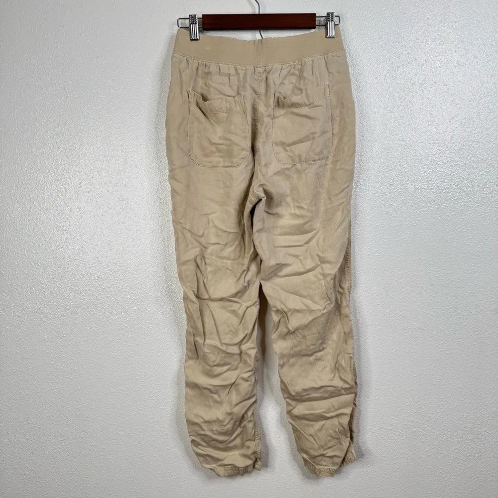 Faherty Arlie Linen Blend Tapered Leg Pull On Pants Size Small - Image 3