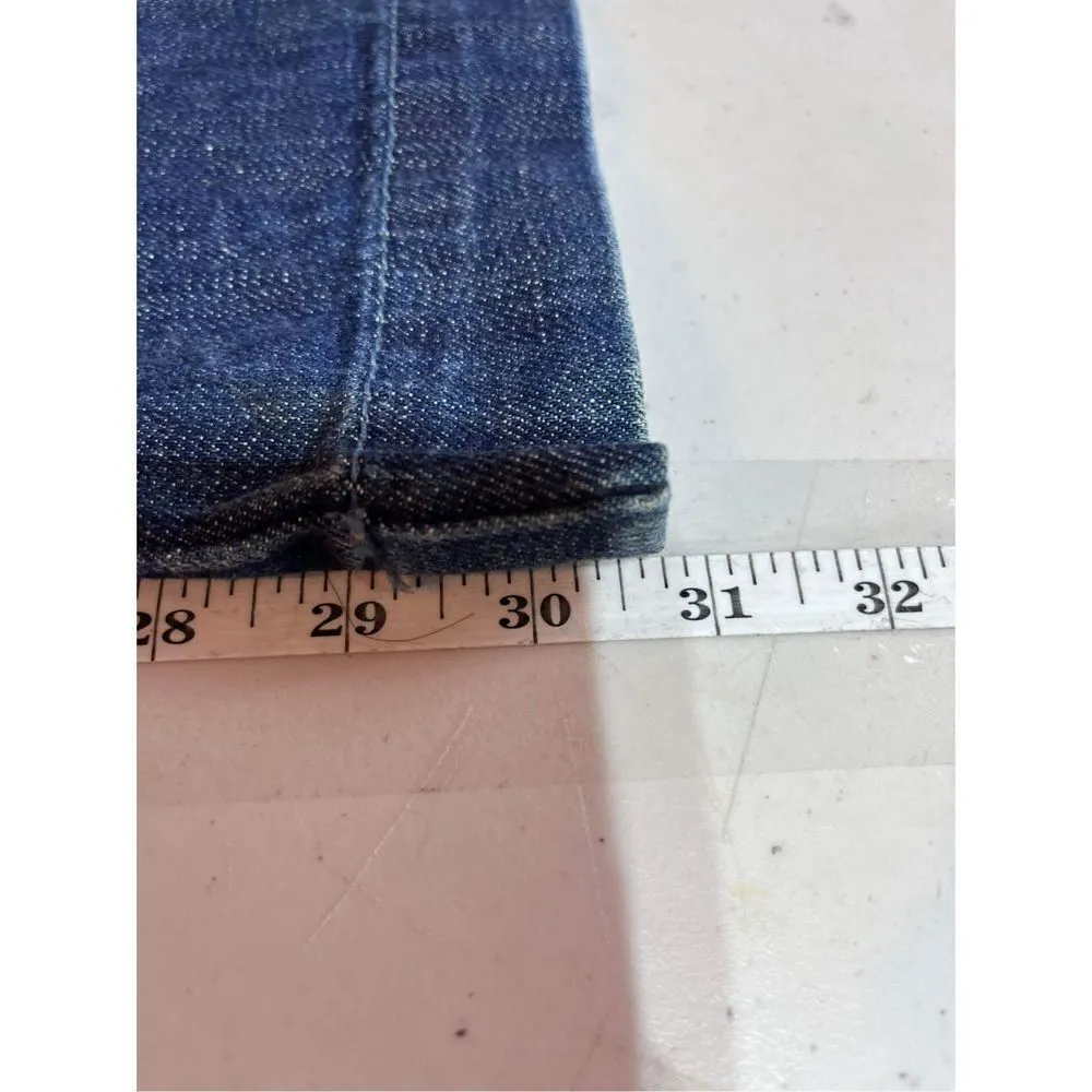 VTG Express Women's Low Rise‎ Stella Bootleg Jeans Blue Denim Embroidered Size 6 - Image 14