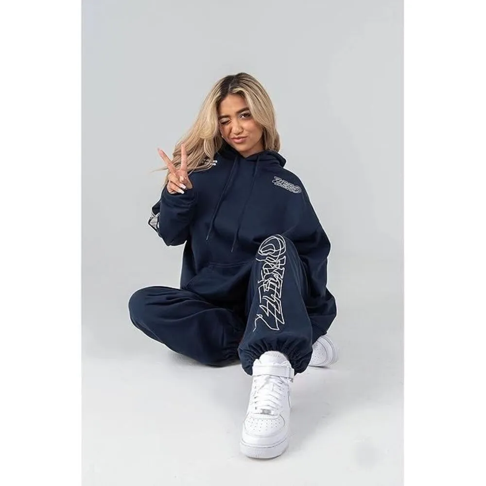 ✨The Mayfair Group It Costs Zero Dollars Graphic S/M Sweatpants✨ Blue - Image 2