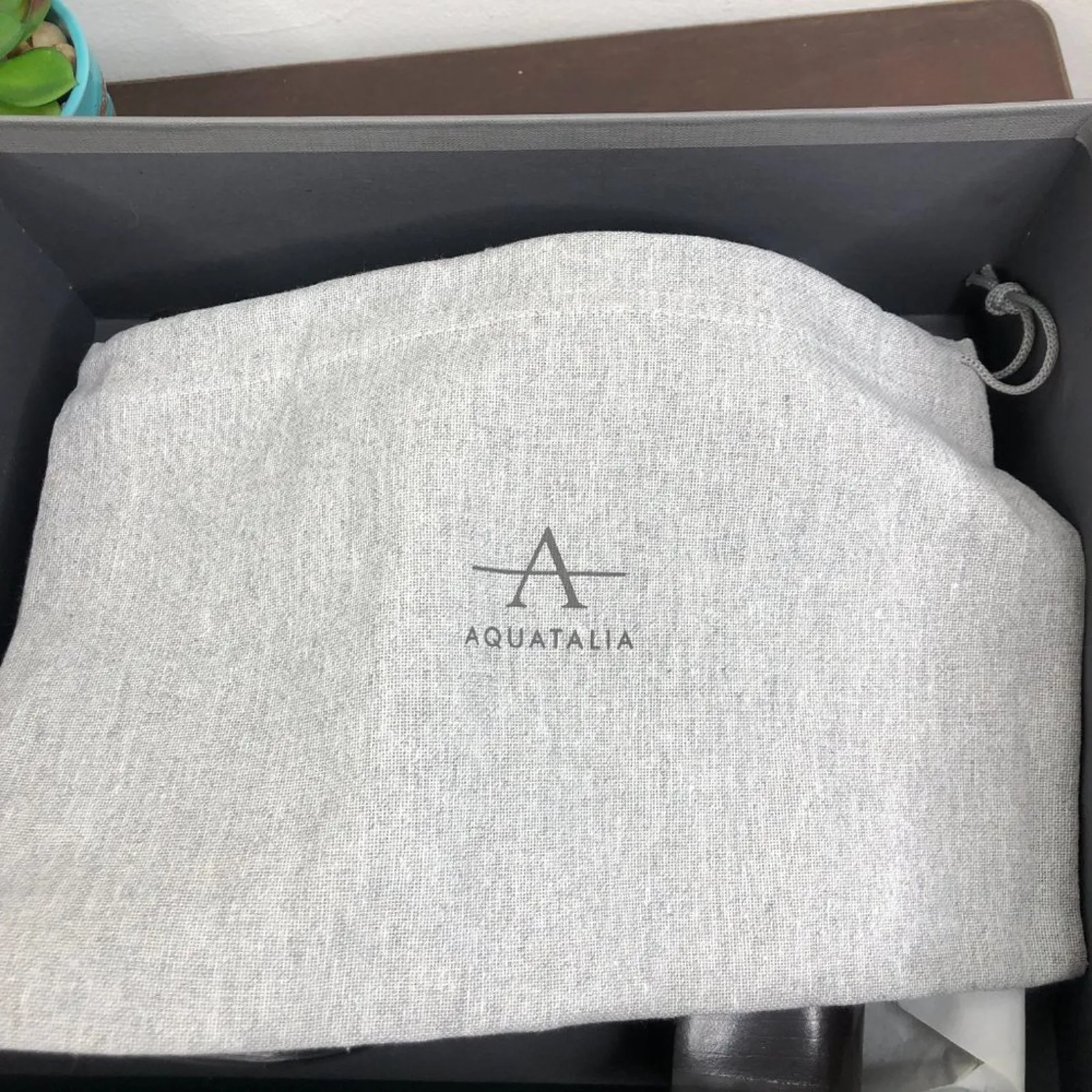 NEW Aquatalia Elaina Calf Leather Slip On Open Toe Mules in Espresso Size 9 - Image 7