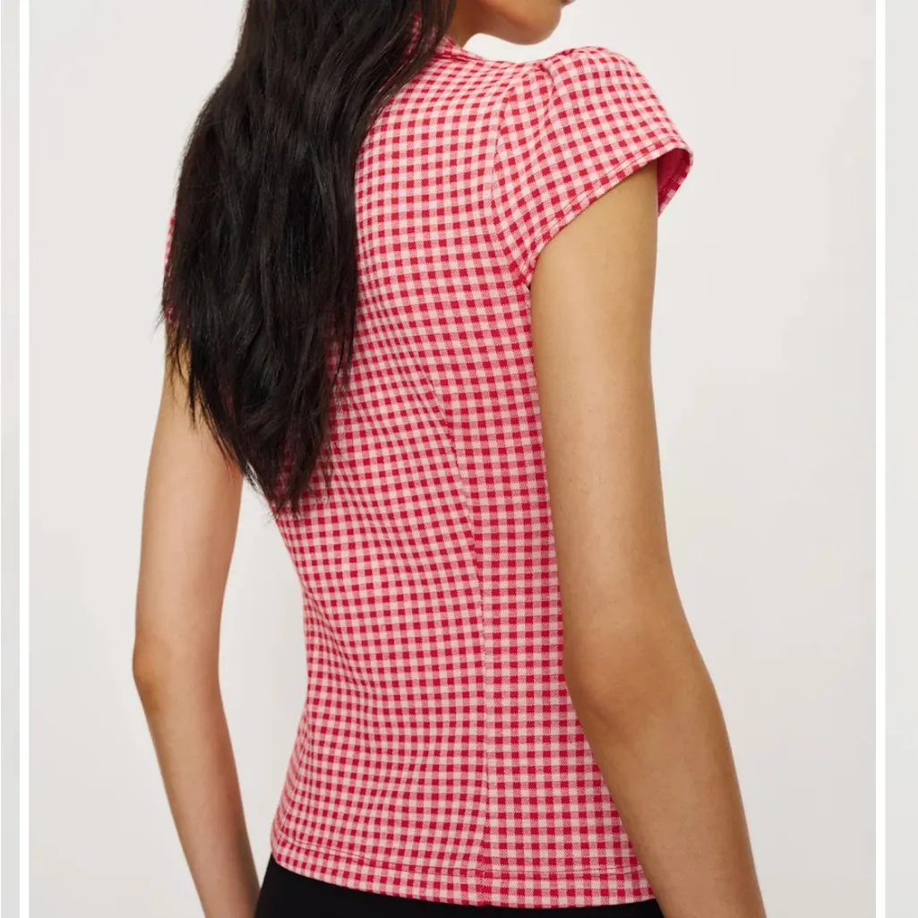 Reformation Jenna Knit Top Red And Pink - Image 4