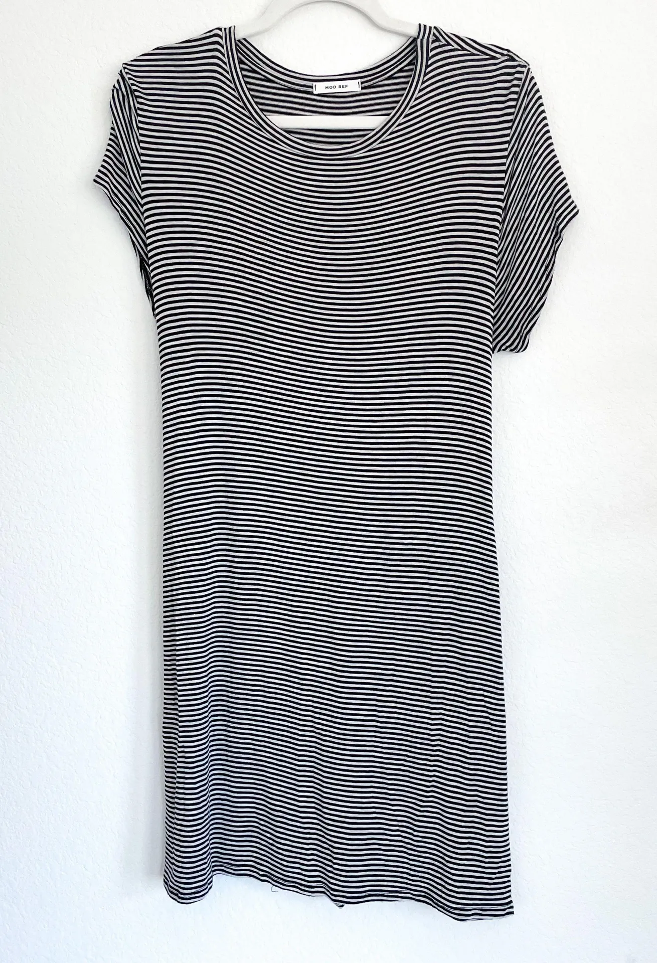 Mod Ref B&W Striped T-shirt Dress - Image 4