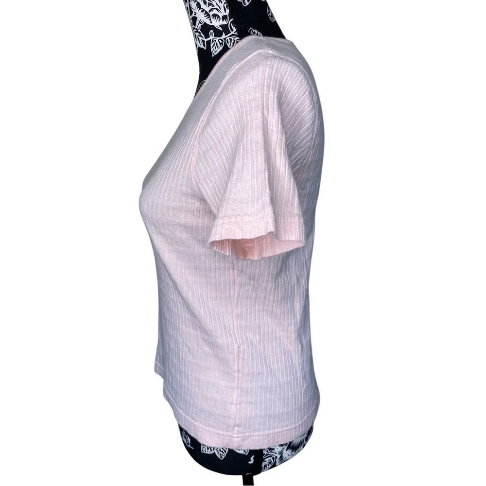 Christopher And Banks Textured T Shirt Work Office Workwear Size Medium Classic - Image 3