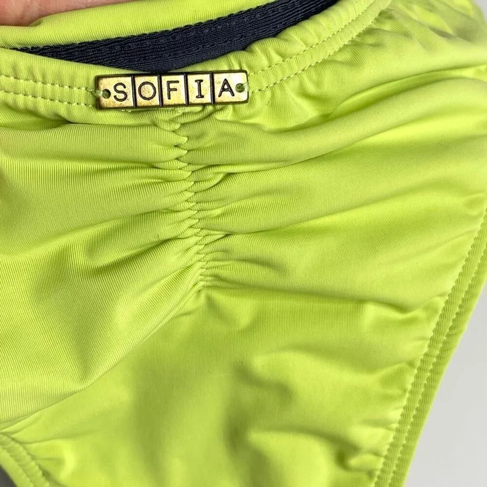 Sofia by Vix Cheeky Ruched Swim Bottom (Green Apple) - Image 6